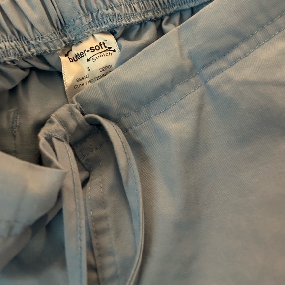 Light Blue Drawstring Scrub Pants - Picture 2 of 5